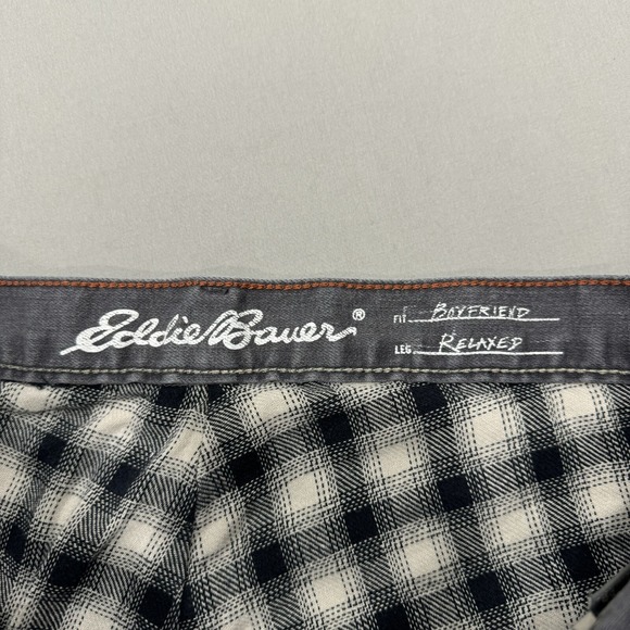 Eddie Bauer Jeans Womens 8 Petite Gray Lined Boyfriend Relaxed Medium Wash Denim - Picture 6 of 9